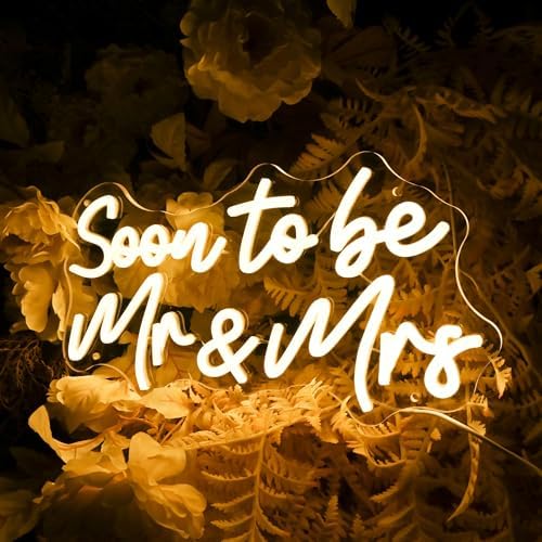 Britrio Soon To Be Mr & Mrs LED Neon Light Wedding Reception Backdrop Sign - Image 6