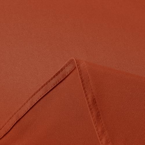 sancua 2 Pack Fall Thanksgiving Tablecloth 60x102 Inch Rust Burnt Orange - Image 5