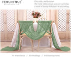 Teruntrue 20 Pack Sage Green Cheesecloth Table Runner 17x108 Inch, Boho Gauze Sheer Fabric Cheese Cloth Table Runners for Wedding Party Bridal Shower Baby Shower Birthday Home Decor Garden Farmhouse - Image 4