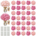 65PCS Hydrangea Artificial Flowers with Stronger Bendable Stems, Premium Silk Faux Hydrangea Flowers Bulk for DIY Wedding, Arches, Baby Showers & Event Decor(Pink Mix) by ECCELSO