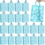 Gueevin 200 Pcs Dog Paw Plastic Bags Bulk Baby Shower Party Favor Reusable Shopping Bags for Birthday Pet Party(Blue,White) by Gueevin