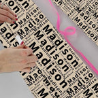 AOFUN Personalized Name Text for Boys Girls Men Women Personalized Name Gift Cute Birthday Wrapping Paper Funny Christmas Wrapping Paper 3 Rolls 58" x 23" - Image 4