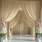 20FTx14FT Champagne Backdrop Curtains for Wedding, Birthday and Photography by Outpain