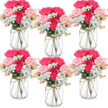 Zeyune 6 Sets Mason Jar Flowers Centerpiece Table Decorations,Pink Mix by Zeyune