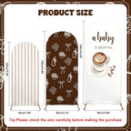 3 Pcs (4/5/6 Ft) A Baby is Brewing Baby Shower Decoration A Baby Brewing Arch Backdrop Cover Brown Coffee Bean Theme Backdrop for Gender Reveal Birthday - Image 2