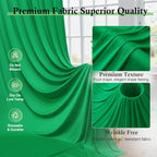 20ft x 12ft Green Backdrop Curtains for Parties, Wrinkle Free 4 Panels Photo Backdrop Drapes Back Drop Cloth for Wedding Birthday Photography Background Decor - Image 4