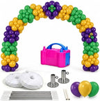 Balloon Arch Deluxe DIY Professional Kit with Mardi Gras Gold, Green and Purple Balloons (1/Pkg) Pkg/1 by PMU