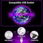 The World is Yours Neon Sign, Planet Led Neon Light Signs for Wall Decor Gaming LED Light up Sign Lamp for Party Bedroom Bar Game Room Man Cave Birthday Gamer Gift Dimmable USB Powered(16.4"*12.2") - Image 5