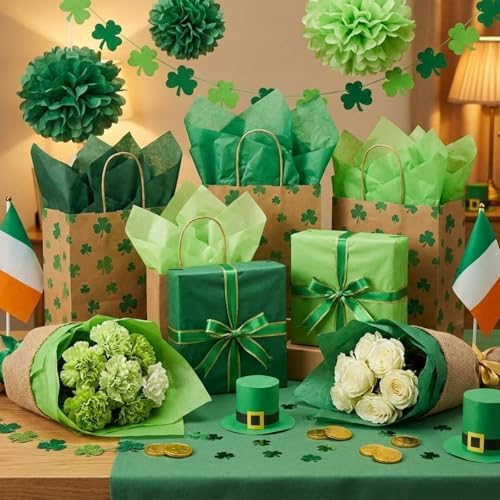 500 Sheets Green Tissue Paper Bulk 20 x 30 Inch for Football Fall Gift Bag - Image 6