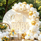 OH BABY Marquee Light-Up Letters, oh baby lettersg ender reveal decorations gender reveal decorations oh baby sign big letters (3FTOHBABY+Golden Balloon) by Unknown