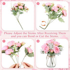 Zeyune 12 Sets Mason Jar Flowers Centerpiece Table Decorations,Coral Pink - Image 2
