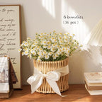 Small White Daisy Flowers Artificial,6 Bouquet/36Pcs 10 Inch Fake Daisies - Image 6