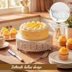 Wenqik 5 Pcs Metal Silver Cake Stand,16/14/12/10/8 In Round Cake Holder - Image 3