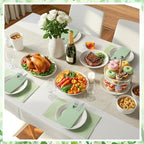 120 Pcs Sage Green Linen-Feel Paper Napkins with Built-in Flatware Pocket - Image 6