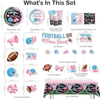191Pcs wellspar Football Gender Reveal Decorations Tableware Set - Image 2