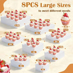 8 PCS Buffet Risers and Stands, Dessert Food Display for Buffet Table - Image 2