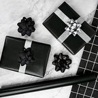 RUSPEPA Black Wrapping Paper Solid Color for Wedding, Birthday, Shower, Congrats, and Holiday - 30 inches x 100feet - Image 2