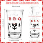 36 Sets BBQ Baby Shower Shot Glasses It's A Baby Q Acrylic Shot Glasses Bulk with Thank You Cards Bags Gender Reveal Barbecue Themed Gift for Guests BBQ Picnic Barbecue Birthday Party Decor - Image 2