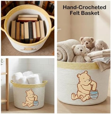 Kihraw Winnie Woven Cotton Rope Bins, for Kids Room Decor, Toy Organizer - Image 6