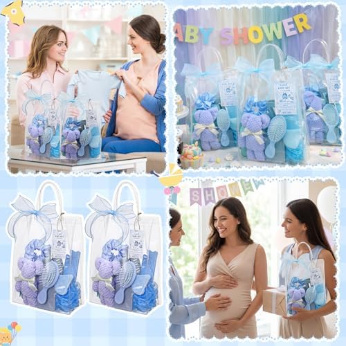 Aliceset 92 Pcs Baby Shower Prizes for Game Party Winners Baby Shower Favors Gifts Includes Hair & Beauty Accessories Jewelry Box with Gift Bag for Gender Revealed Wedding Bridal Party Favors(Blue) - Image 6