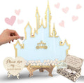 Guest Book Alternative Drop Box Frame with Wooden Hearts - Castle Wedding by Handmade
