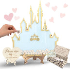 Guest Book Alternative Drop Box Frame with Wooden Hearts - Castle Wedding by Handmade