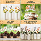 MEGA 257 Pc Woodland Baby Shower Decorations Boy & Girl Kit, Forest Animal Theme, Gender Neutral Baby Shower Decor, BABY boxes, Backdrop, Banner, Balloon Garland, Tablecloth, Plates Cups -20 Guests - Image 7