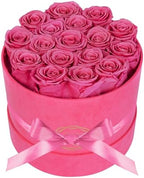 Prifroti 17 Flowers in a Velvet Pink Box, Birthday Gifts for Women, Preserved Flowers, Mothers Day Roses Gift for Mom, Pink by Prifroti