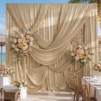 10x15FT Champagne Gold Sequin Backdrop Curtain Double Sided - Image 2