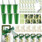 6 Sets Baby Shower Prizes for Game Winners Baby Shower Favors Include Plastic Tumblers Notepad Lip Balms Hand Creams Bear Bath Towels Gift Bags for Wedding Bridal Showers Game Gifts (Green) by gisgfim