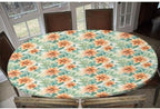 Christmas Gnome Dreams Floral Pattern #2 Fabric Print Oval Tablecloth Stain and Wrinkle Resistant Washable for Dining/Party/Buffet/Wedding Fits for 54" x 76" Oval Table - Image 6