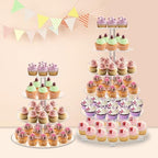 YestBuy Cupcake Stand, Acrylic Cupcake Tower Tree, 6 Tier Large Cupcake Holder for Pastry, Clear Cupcake Dispaly Stand with Base for Party, Wedding, Baby Shower - Image 3