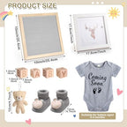 Canlierr 9 Pcs Pregnancy Announcement Set Baby Coming Soon Ideas, Gray - Image 2