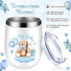 Hoolerry 6 Set Baby Shower Cups, 12oz Stainless Steel Tumbler, Blue Bear - Image 4