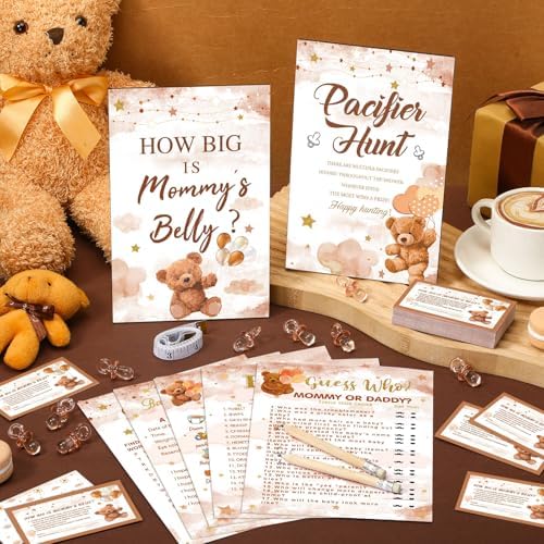 Sherr 424 Pcs Baby Shower Pacifier Hunt Games Bear - Image 2