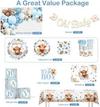 Cocomigo 241pcs Highland Cow Baby Shower Decorations, Serves 20 - Image 4