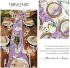 Teruntrue 20 Pack Lilac Cheesecloth Table Runner 17x108 Inch, Boho Gauze Sheer Fabric Cheese Cloth Table Runners for Wedding Party Bridal Shower Baby Shower Birthday Home Decor Garden Farmhouse - Image 6