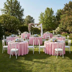 sancua Pink Round Tablecloth 90 Inch Fit 30-72 Inch Tables, 8 Pack - Image 4