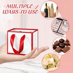 Yeaqee 100 Pcs Mini Metallic Paper Gift Bags with Handle, White, Red - Image 3