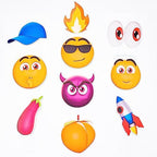 (Moji Pack) Elevate Your Photo Booth Experience with Durable & Waterproof Photo Booth Props - Perfect for Weddings, Birthdays, & Photo Booth Businesses - PVC Foamboard Photo Props -10 Pieces per Set by BlacklightKreationz