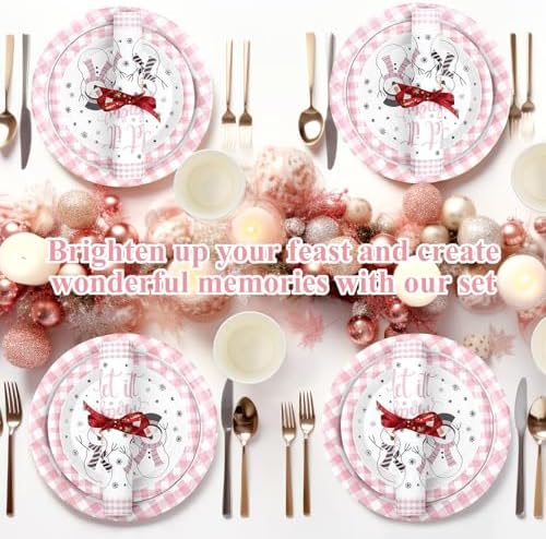 Funnymoom 250 Pcs Winter Snowman Party Decorations For Christmas - Image 5