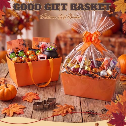 Funnymoom 24 Pack Orange Fall Thanksgiving Basket For Gifts Empty Bulk - Image 6