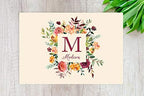 Andaz Press Custom Personalized Disposable Paper Placemats, 12 x 18 Inch, Set of 25, Ivory Floral Monogram, Tableware, Dining, Table Setting for Wedding, Bridal Shower, Baby Shower, Party, Holiday - Image 4