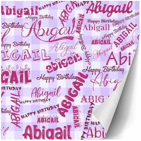 AOFUN Personalized Name Gift Custom Name Gift Wrapping Paper Personalized Name Gift Personalized Birthday Gifts First Birthday Wrapping Paper Boy 5 Rolls 58"" x 23"", Style 13 - Image 3