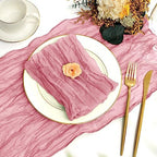 fani 60 Pack Gauze Cheesecloth Napkins, 20 x 20 in, Dusty Rose - Image 3
