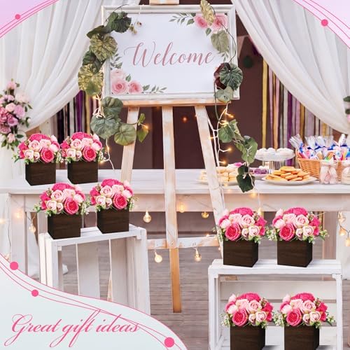 6 Sets Artificial Peonies Flower Table Centerpieces,Mixed Pink - Image 5