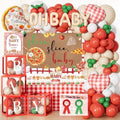 Special Delivery Pizza Baby Shower Decorations, Slice Slice Baby Party Decoration with Balloon Arch Boxes Italian Pizzeria Theme Backdrop Tablecloth Cake Cupcake Toppers Poster Sash Badge by Fiesec