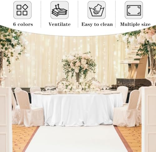 Fitable 6 Pack Nature Tablecloths 108 Inch Round for 36"-84" Tables - Image 7