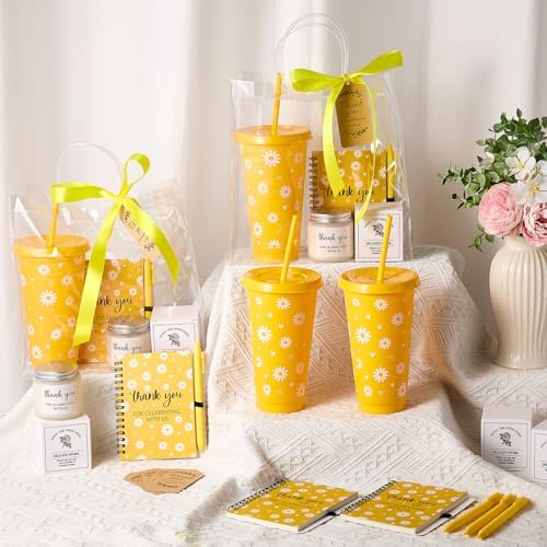 Nuogo 6 Sets New Parent Shower Prizes, Yellow Color, Daisy Style - Image 4