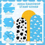 3 Pcs Cartoon Story Arch Backdrop and 86 Balloons Arch Backdrop Cover Set for Baby Shower Birthday Wedding Banquet Ceremony Decoration (4 5 6 FT with Balloon) - Image 4